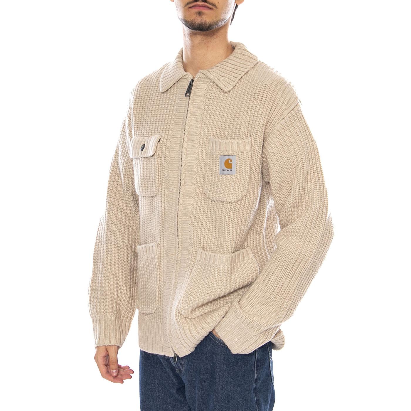 Chore Knit Jacket Fleur De Sel - Cardigan in Maglia Beige I035399.2LPXX . CARHARTT WIP 