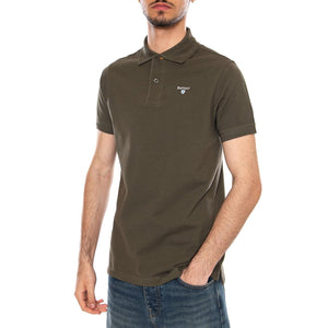 TARTAN PIQUE POLO DARK OLIVE - Polo Uomo Verde MML0012 OL51 BARBOUR 