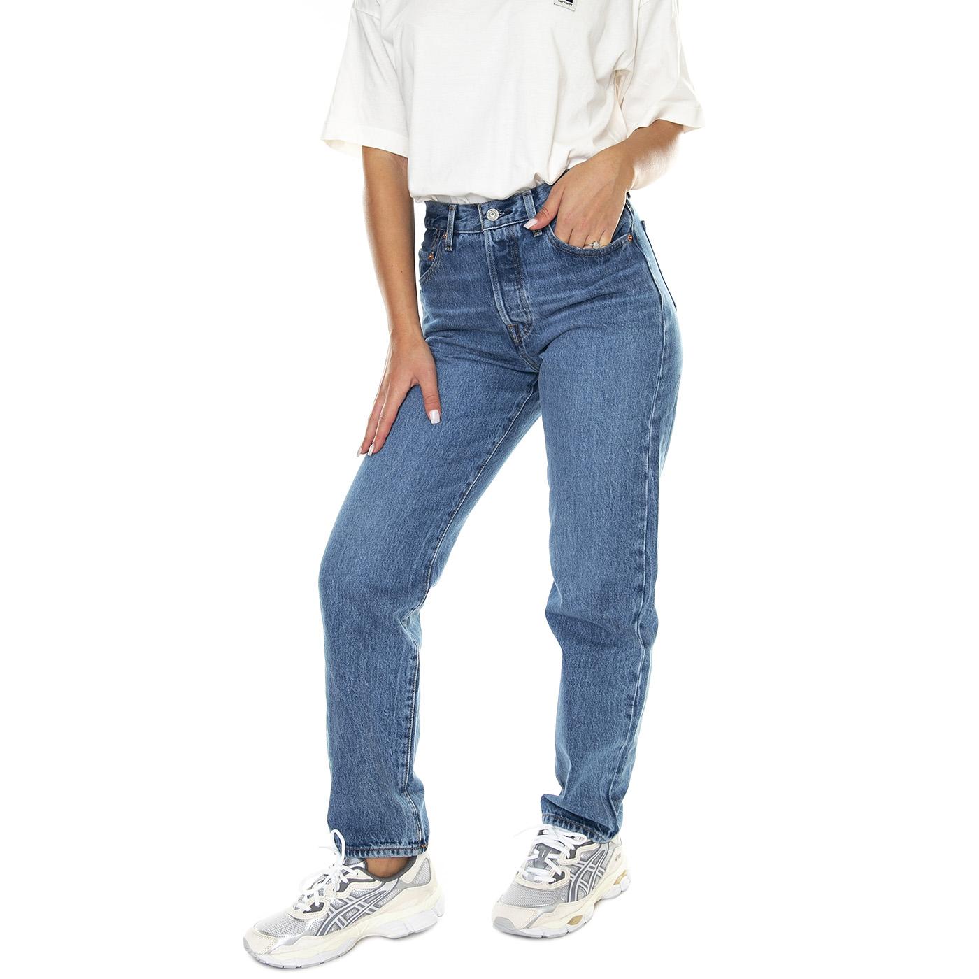501 '81 Blue Beauty Med Indigo Worn In - Pantaloni Denim Jeans Donna Blu A4699-0009  LEVIS 