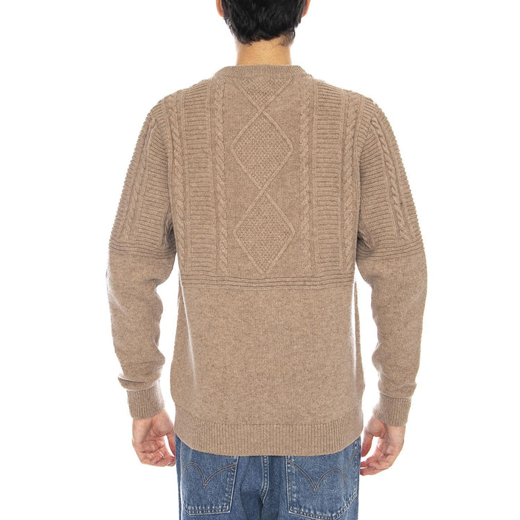 Hudson Olow Sweater - Maglione Girocollo Uomo Marrone PULL-HUDS-MARR BROWN OLOW 