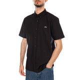 CAMISA M/C BLACK - Camisa Manga Corta Hombre Negra Hombre LACOSTE