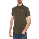 TARTAN PIQUE POLO DARK OLIVE - Polo Hombre Verde Hombre BARBOUR