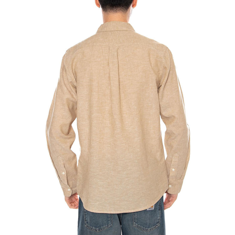 1 PKT SHIRT KELP - Camicia Uomo Beige 112378040 BRN WRANGLER 