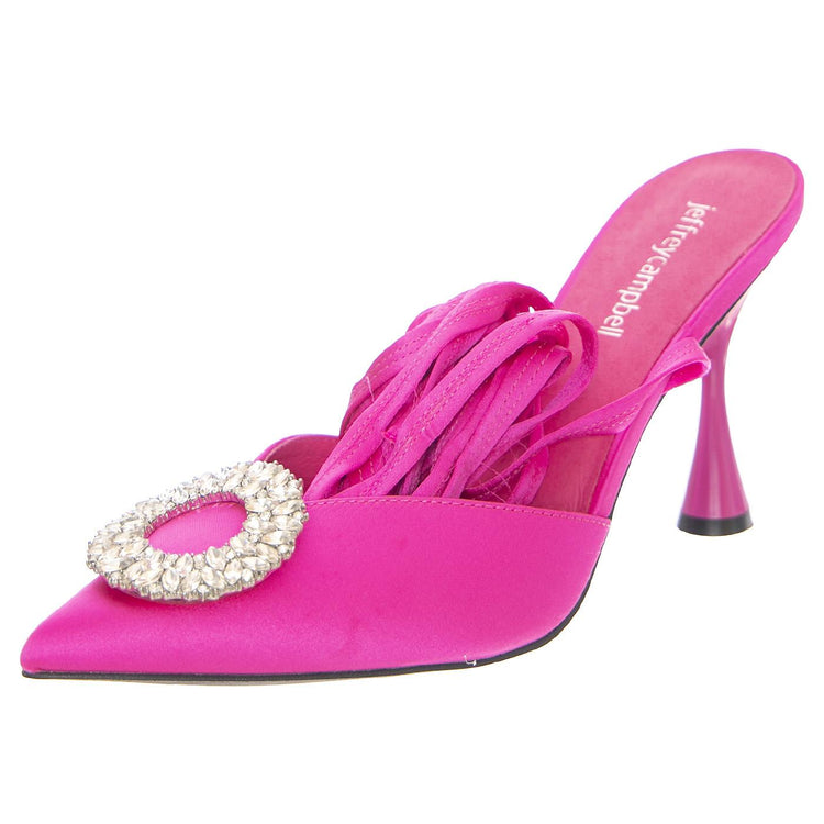 W' Angleina-O Fuchsia Satin / Silver Sandals - Sandali Donna Rosa JC-ANGELINAFUC . JEFFREY CAMPBELL 