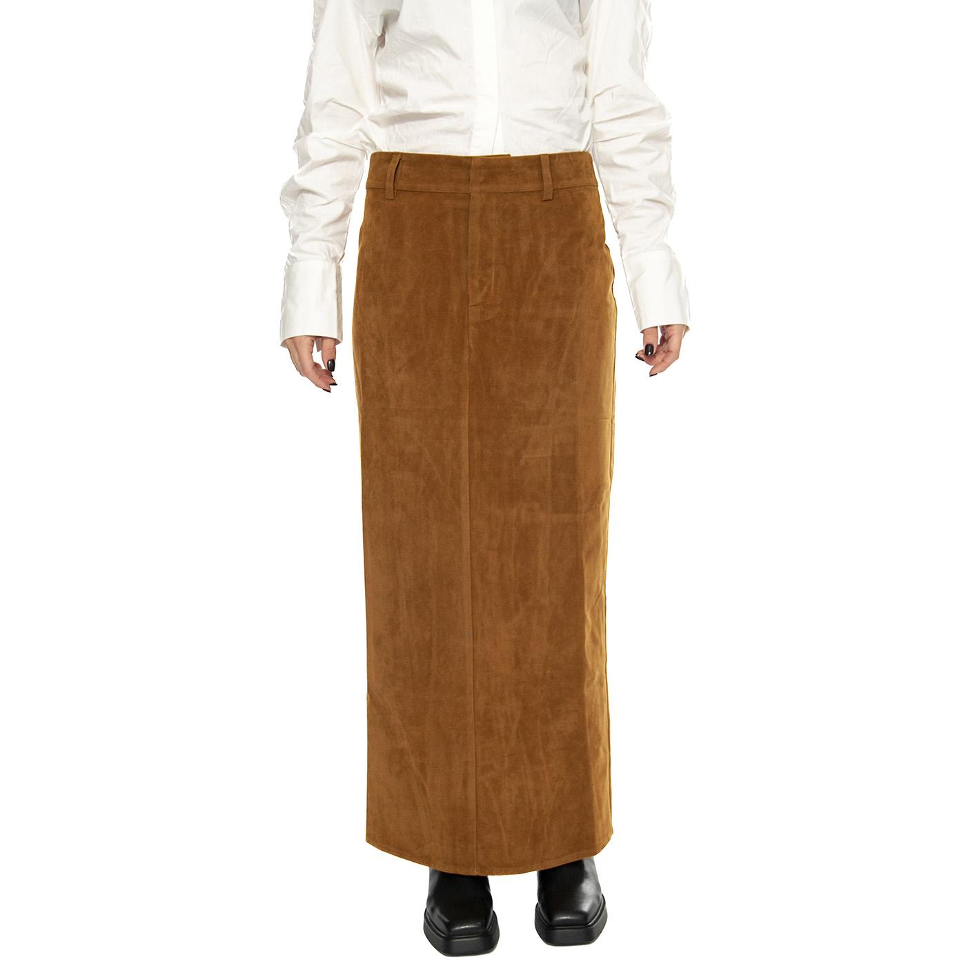 Falda larga ante camel - Gonna Marrone 43W/11283  WILD PONY 