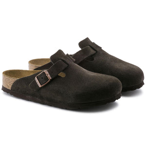 Mens Boston Soft Footbed Mocha Brown Sandals - Narrow Fit 660463  BIRKENSTOCK 