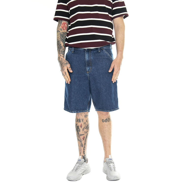 Single Knee Short Blue /stone washed - Bermuda Denim Jeans Uomo Blu I032026.0106  CARHARTT WIP 