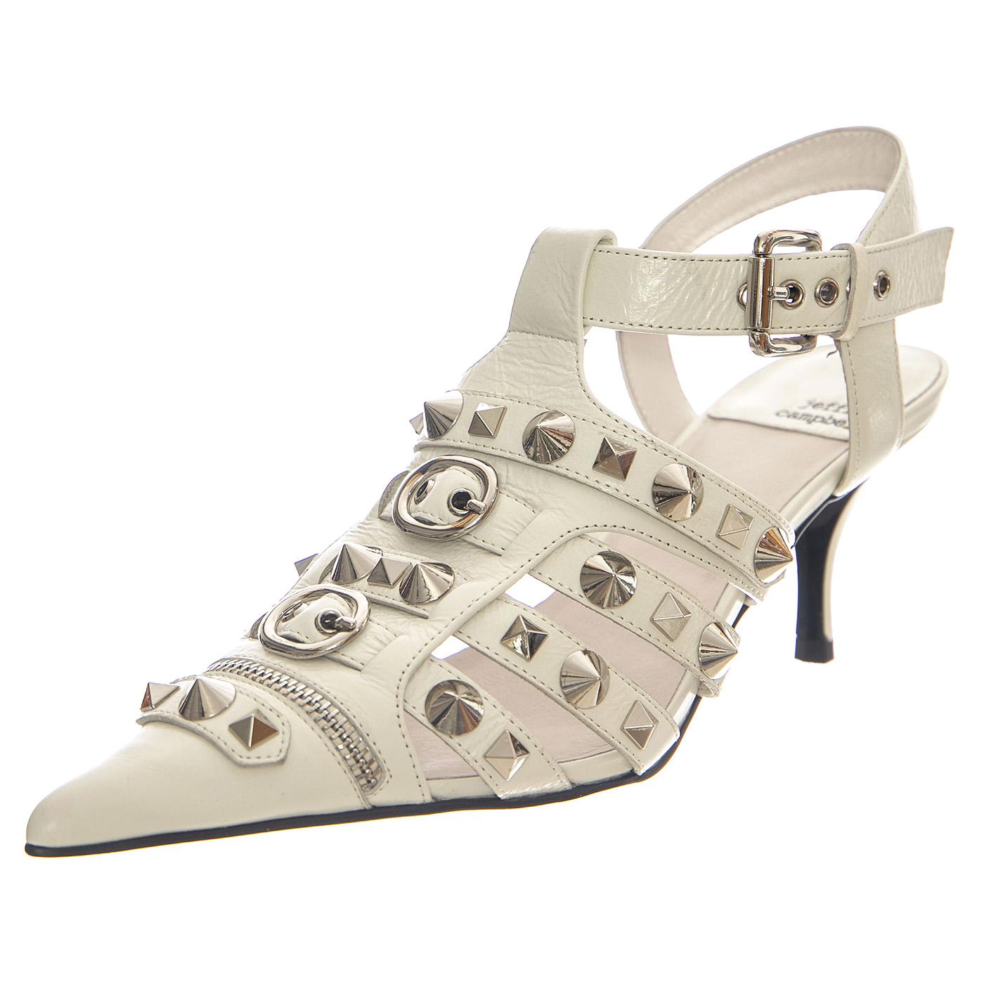 Rocked Ivory Crinkle Silver - Sandali Donna Bianchi JC-ROCKEDYVO  JEFFREY CAMPBELL 
