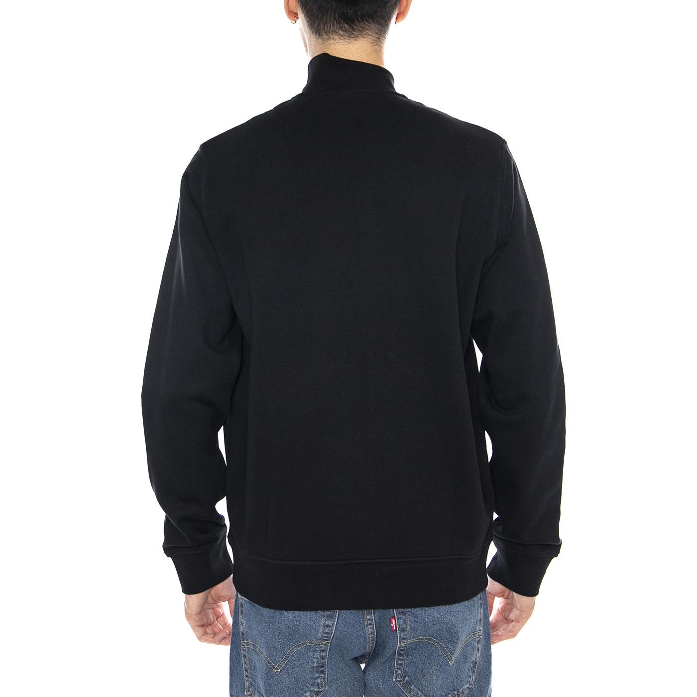 Brushback Full Zip Jet Black - Felpa con Zip Uomo Nera ML2148V-Z865 . LYLE & SCOTT 