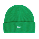 Future Beanie Fern Green - Gorro de Punto Acanalado Verde  Hombre OBEY