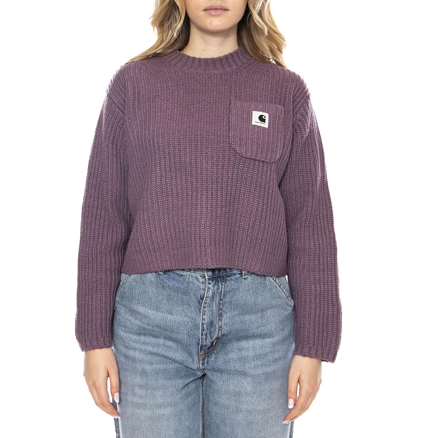 W Mira Sweater - Viola - Maglione Girocollo a Coste Donna I035382_33I_XX . CARHARTT WIP 