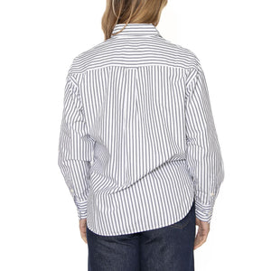 Harlie New BF Shirt Marinas Stripe Navy - Camicia Donna Blu 001HM-0005 . LEVIS 