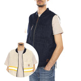 Builders Abraham Rev Vest -- Chaleco Hombre Reversible Rinse Denim Sherpa Hombre BRIXTON