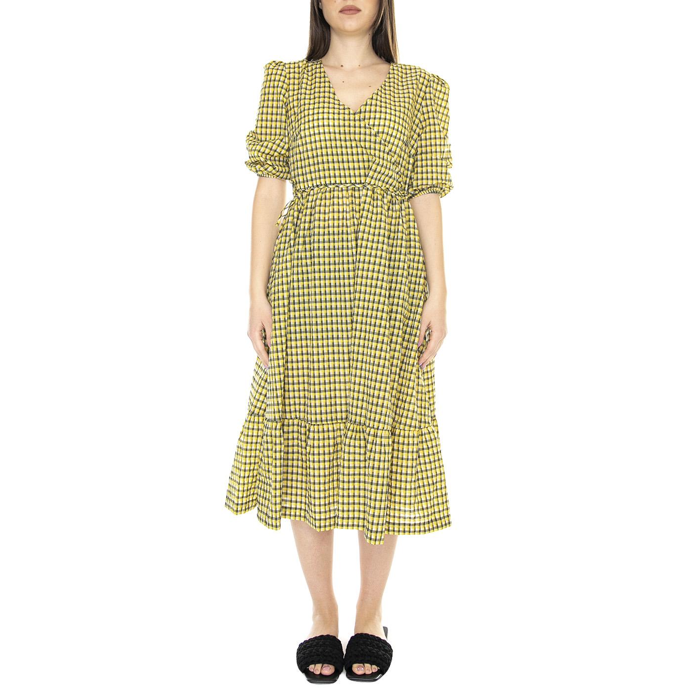 Addison Dress Sunrise Yellow Check - Abito Donna Giallo / Multicolore LDR0639-YE74-SS23  BARBOUR 