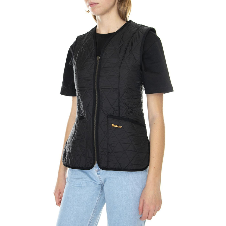 Fleece Betty Liner Black - Giacca Smanicata Donna Nera 222MLLI0003-BK11  BARBOUR 