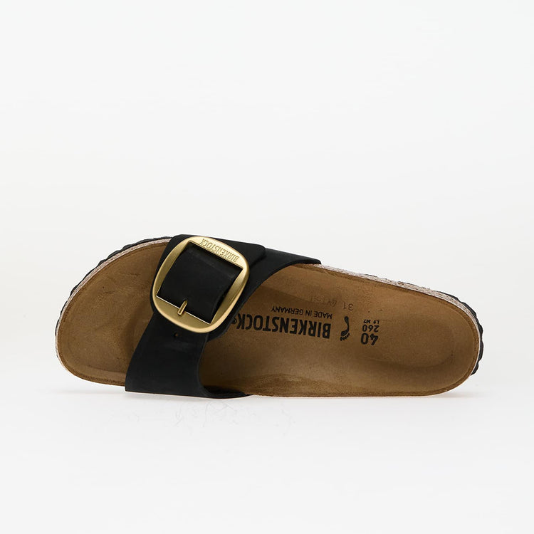 MADRID BIG BUCKLE BLACK NUBUCK LEATHER - Sandali Donna Neri 1023373 . BIRKENSTOCK 