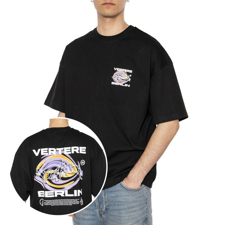 Hypno T-Shirt Black - Maglietta Girocollo Uomo Nera VER-T287-BLK  VERTERE BERLIN 