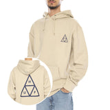 HUF Set TT P/O Hoodie -- Sudadera Hombre con Capucha Stone Beige Hombre HUF