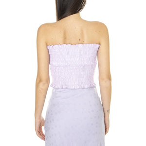 W' Top Bandeau de Nido de Abeja Lila - Top Donna Viola 31W/41241  WILD PONY 