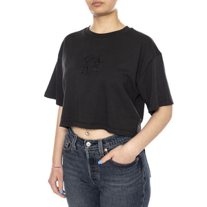 ELLIPSE RELAX CROP SS - Maglietta Girocollo Donna Nera VN000XDW BLK1 VANS 