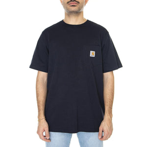 S/S POCKET T-SHIRT DARK NAVY - Maglietta Girocollo Uomo Blu Navy I030434 1CXX CARHARTT WIP 