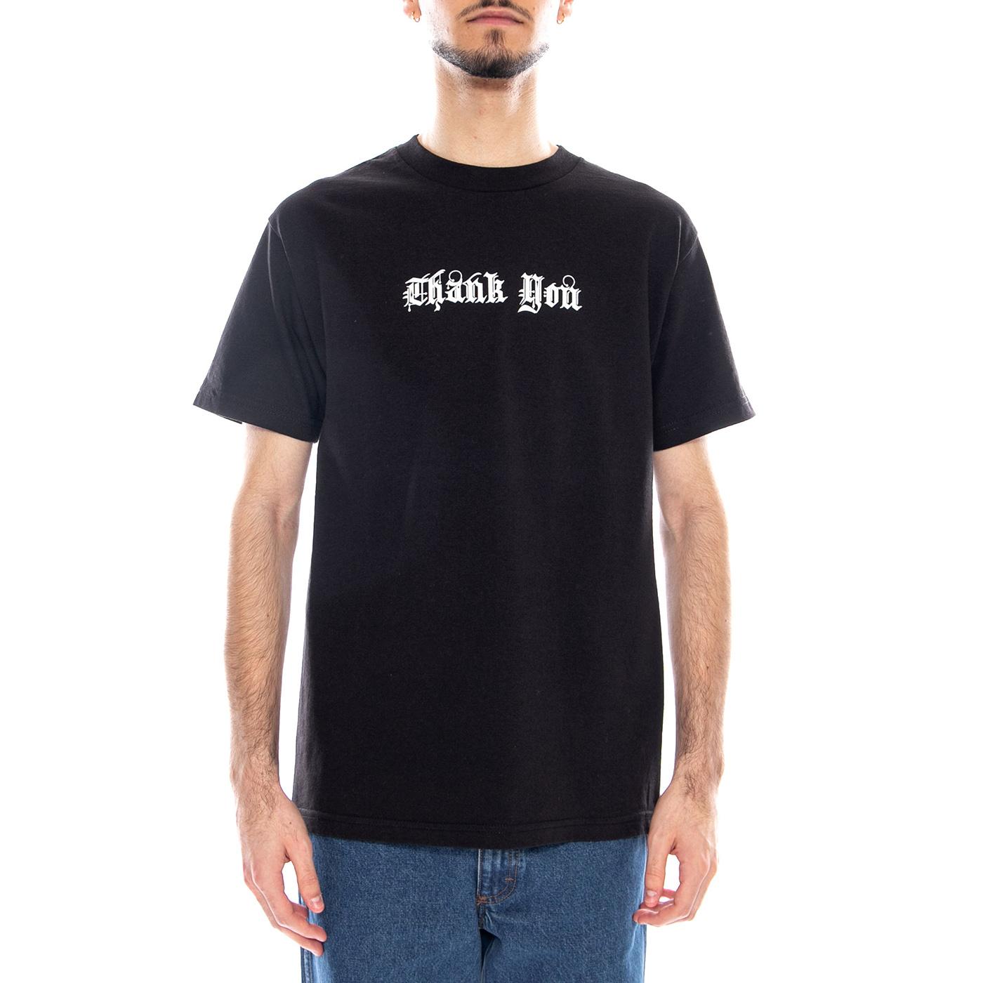 Too Drunk Too Skate Tee Black / White - Maglietta Girocollo Uomo Nera TYASS014-01BLK-WHT . THANK YOU 