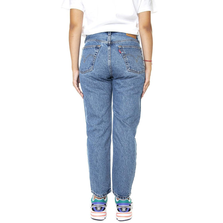 501 Crop Z0625 Medium Indigo Worn In - Pantaloni Denim Jeans Donna Blu 36200-0236  LEVIS 