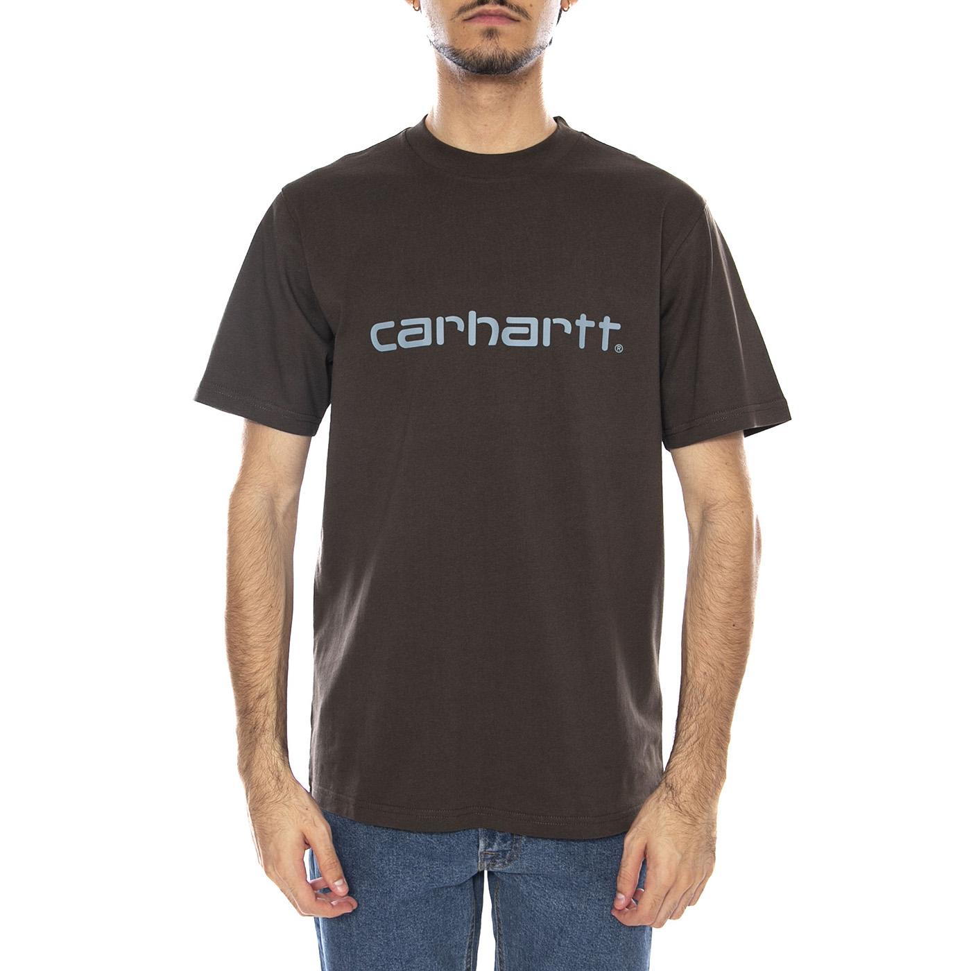 S/S Script T-Shirt Vitola / Citadel - Maglietta Girocollo Uomo Marrone I035700.3CEXX . CARHARTT WIP 