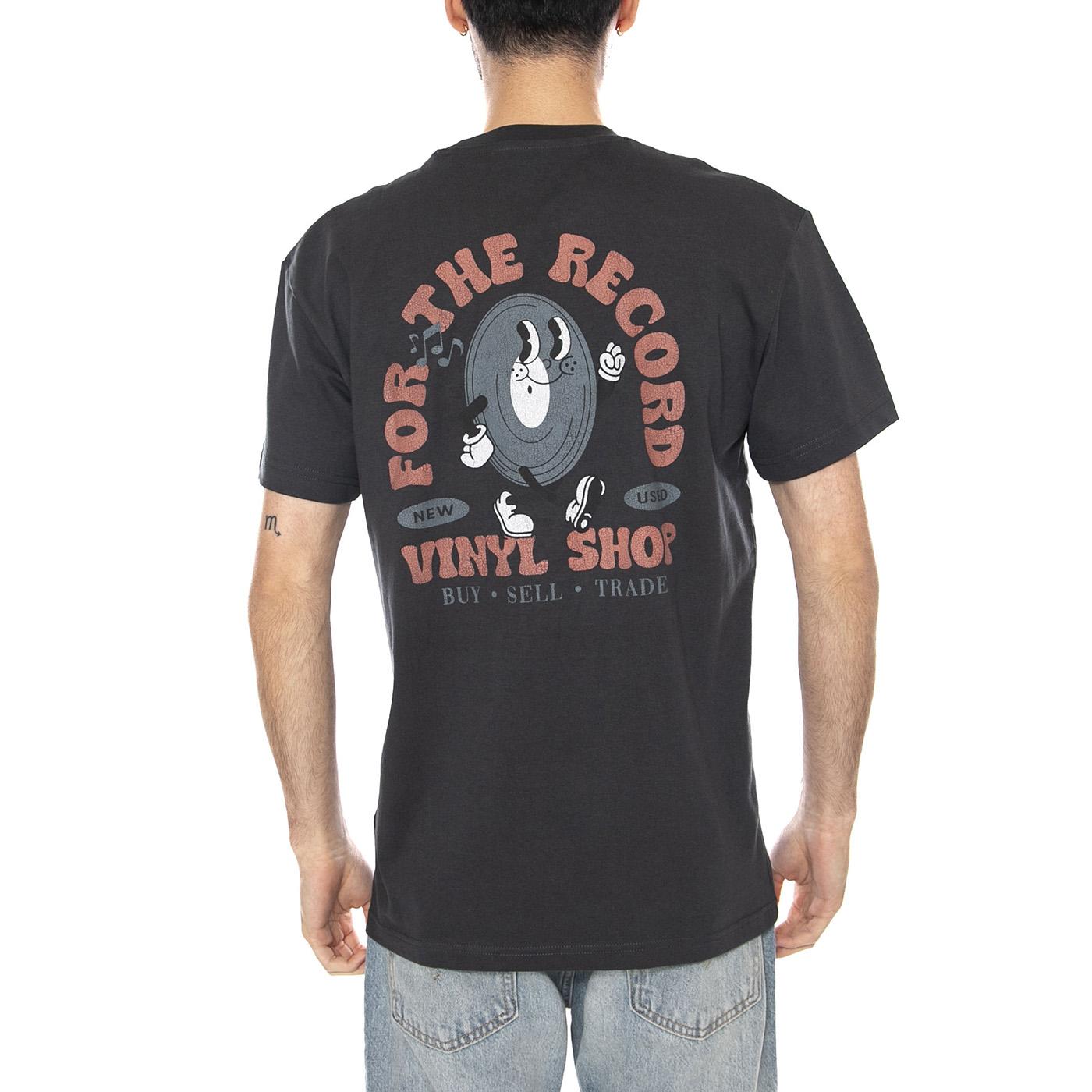 LEE VINYL TEE WASHED BLACK - Maglietta Girocollo Uomo Nera 112376460 BLK LEE 