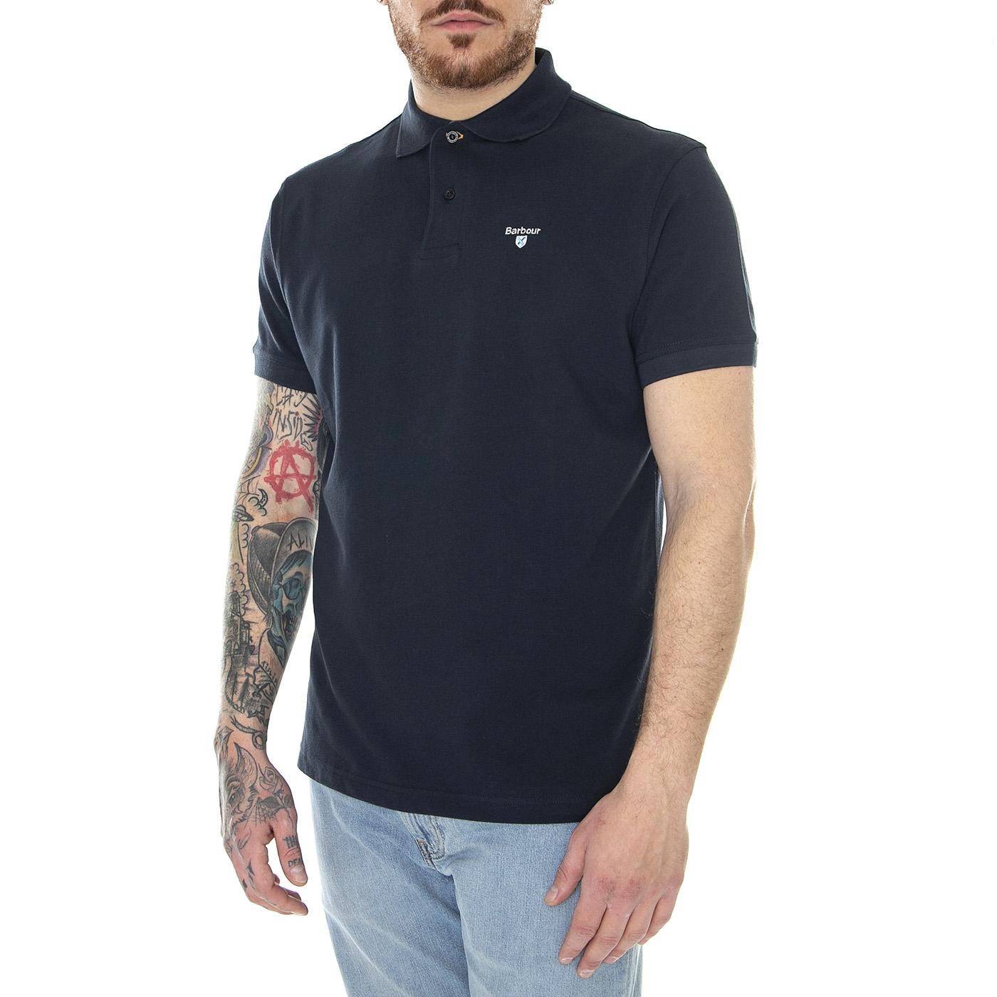 Tartan Pique Polo New Navy - Polo Uomo Blu MML0012-NY31-SS23  BARBOUR 