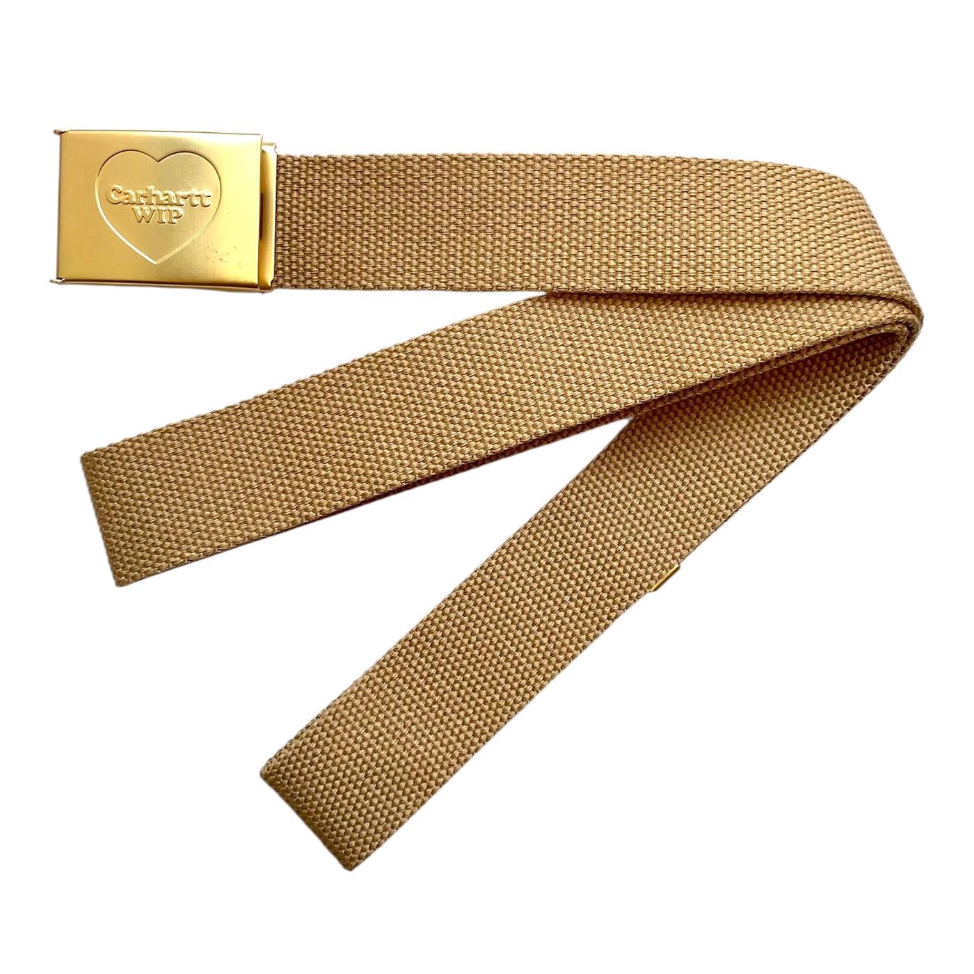 Heart Clip Belt Dusty H Brown / Gold - Cintura Beige I034631.2N1XX  CARHARTT WIP 