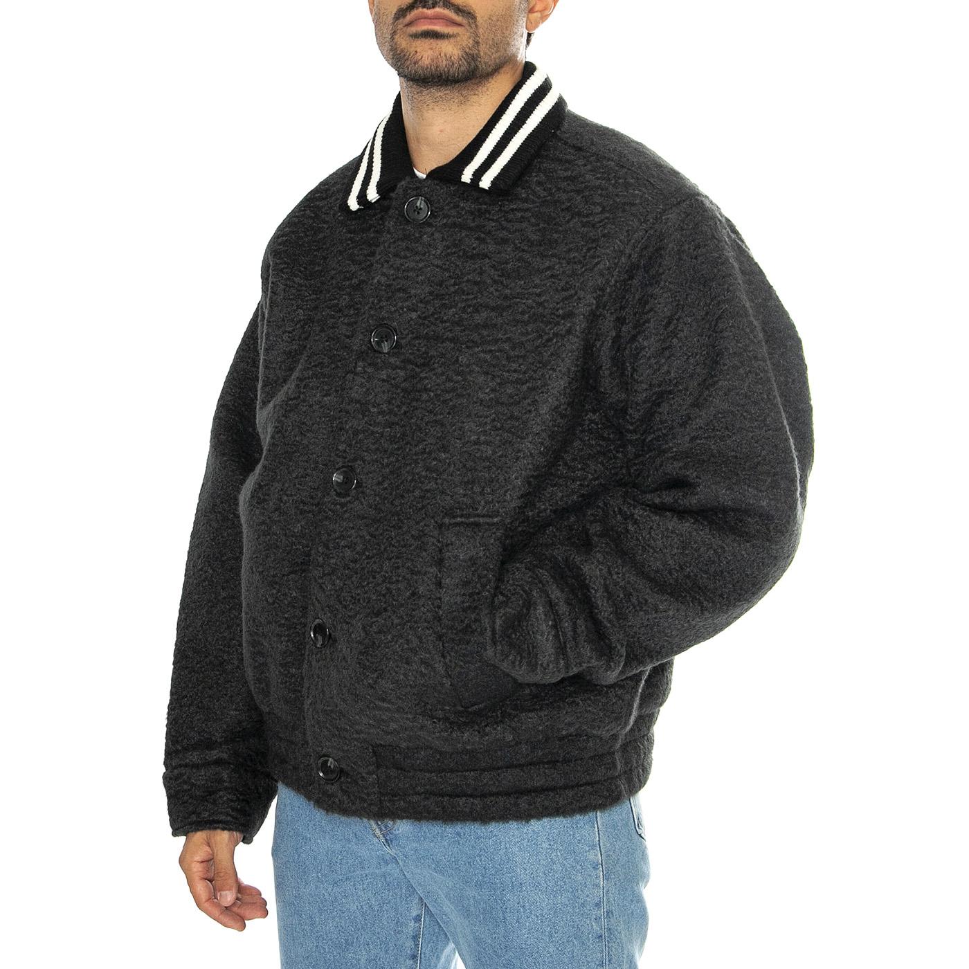 SAUNDERS BLOUSON JACKET BLACK - Giacca Varsity Uomo Nera 121800571 BLK OBEY 