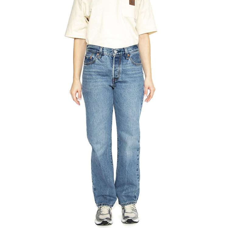 90's 501 Drew Me Light Indigo Worn In - Pantaloni Denim Jeans Donna Blu A1959-0005  LEVIS 