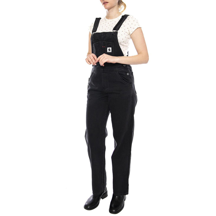 W' BLB Overall Straight - Salopette Donna Nera Carhartt I031250.8906 . CARHARTT WIP 