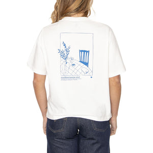 Sobremesa Lucia Tee White - Maglietta Girocollo Donna Bianca WTS00416-WHITE  THINKING 