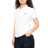 Camiseta M/C White Polo Shirt - Polo Mujer Blanca Mujer LACOSTE
