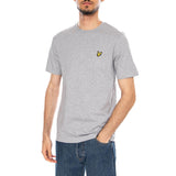 PLAIN T-SHIRT LIGHT GREY MARL - Camiseta Cuello Redondo Hombre Gris Hombre LYLE & SCOTT