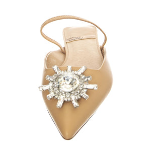 Latira Beige Silver Kid Leather + Fabric - Sandali Donna Beige JCS82258P-108-BEI  JEFFREY CAMPBELL 