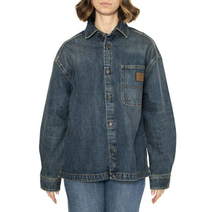 W' Lovilia Shirt Jac Blue - Camicia / Giacca Donna Denim Jeans Blu I034461.014Q  CARHARTT WIP 