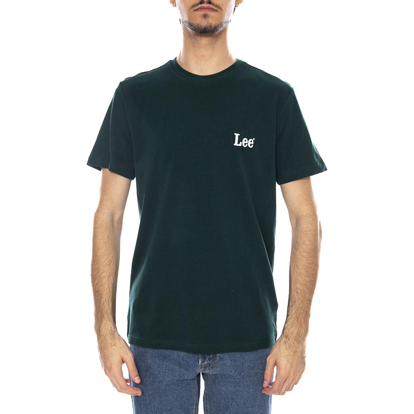 SS Smal Logo Tee Jade Forest - Maglietta Girocollo Uomo Verde Scusro 112370501 . LEE 