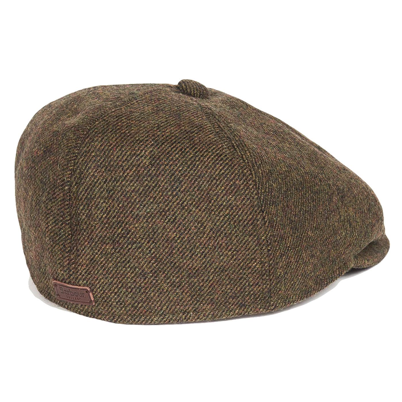 Claymore Bakerboy Olive Twill - Cappello a Coppola Verde MHA0708-OL51-FW23 . BARBOUR 