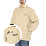 Washed Deck Jacket Cat Pale Khaki - Chaqueta Hombre Beige Hombre CAT