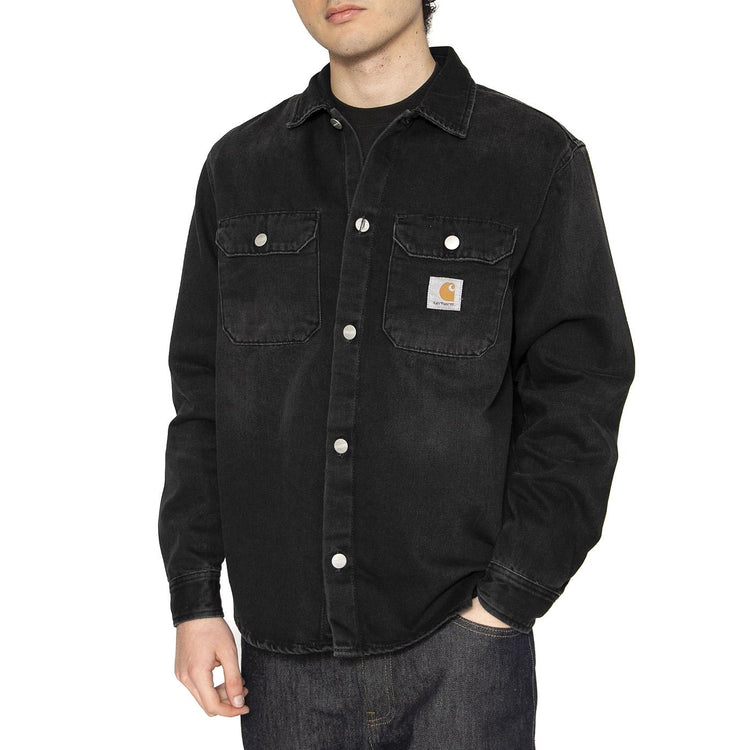 Harvey Shirt Jac Black - Camicia Denim Jeans Uomo Blu I033346.894L  CARHARTT WIP 
