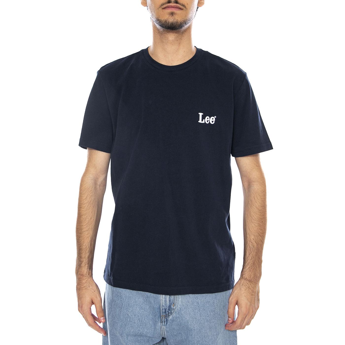 SS Small Log Tee Rivet Navy - Maglietta Girocollo Uomo Blu 112370502 . LEE 