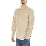 Grafton Cord Woven Abbey Stone Shirt - Camisa Hombre Beige Hombre OBEY