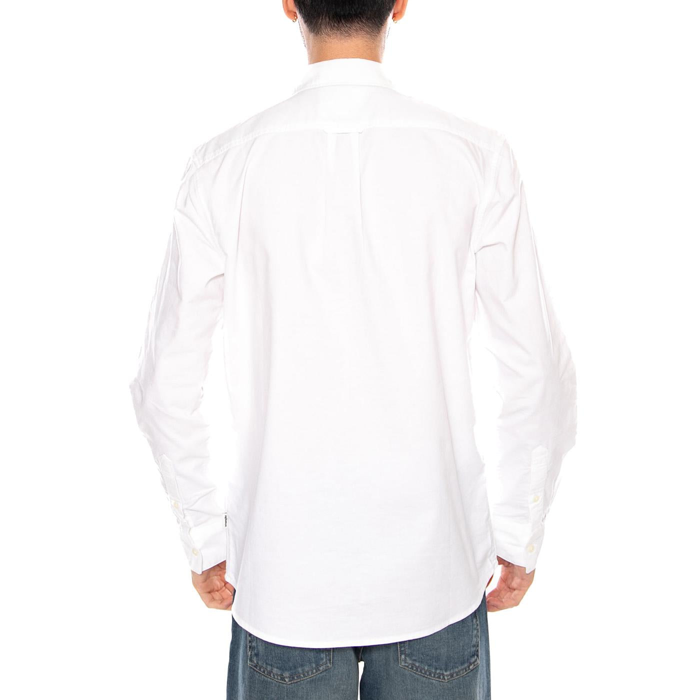 LS Shirt White Oxford - Camicia Uomo Bianca 112350485 WHT WRANGLER 