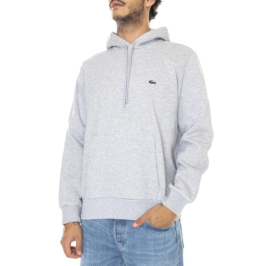 Sweatshirt-Cca - Felpa con Cappuccio Uomo Grigia SH9623-CCA . LACOSTE 
