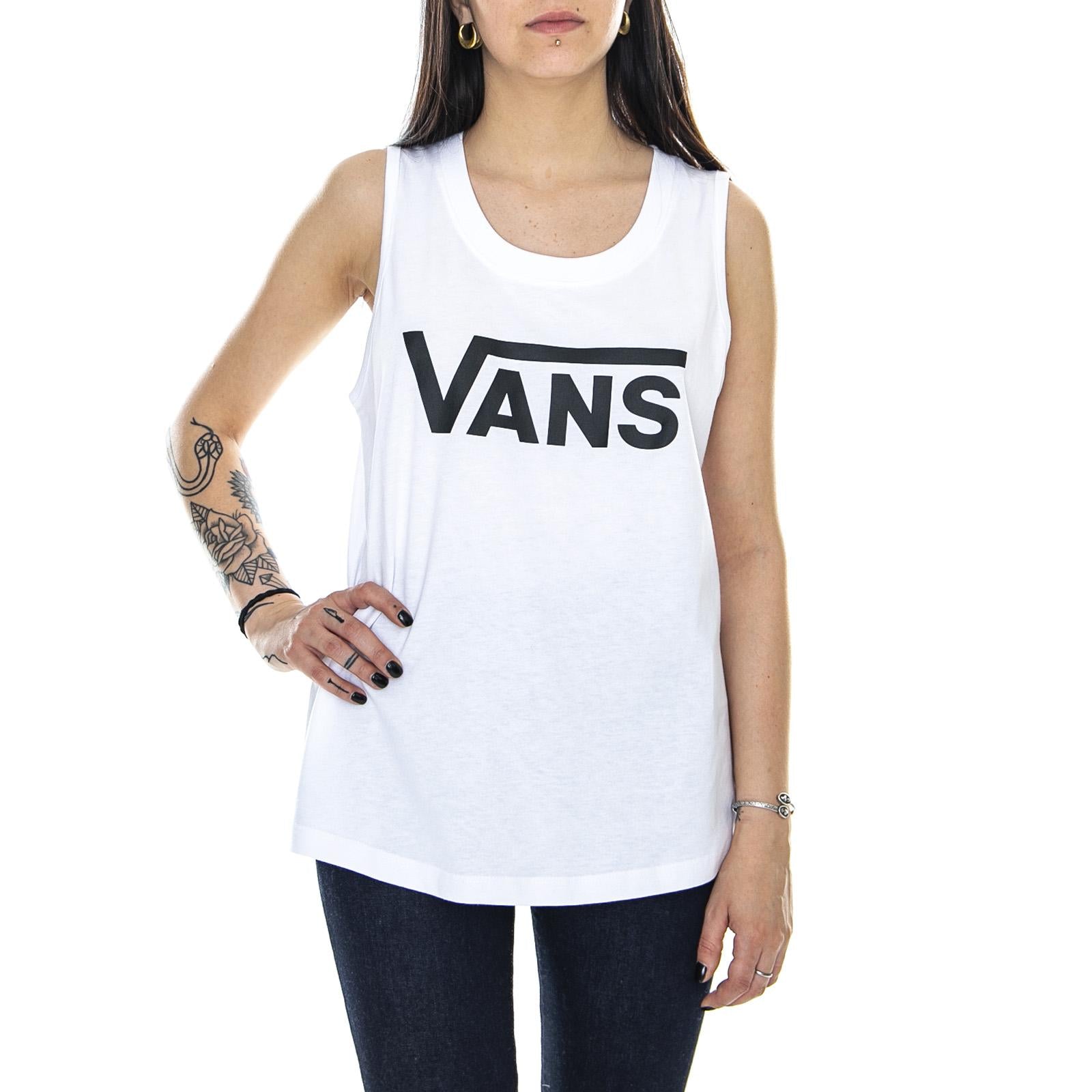 Wm Flying Muscle Scoop - White - Canotta Donna Bianca VN0A3UL5WHT1  VANS 